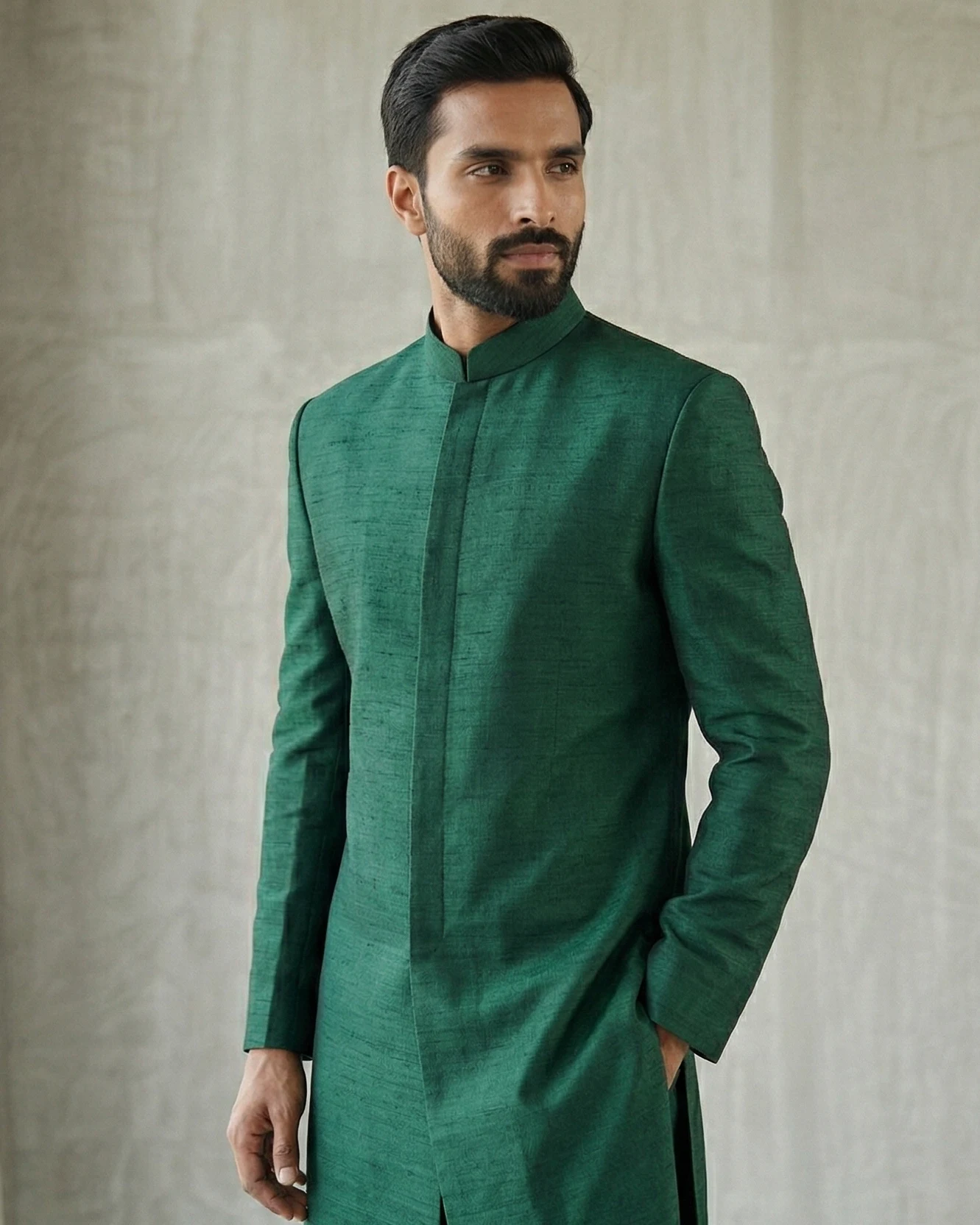 green sherwani