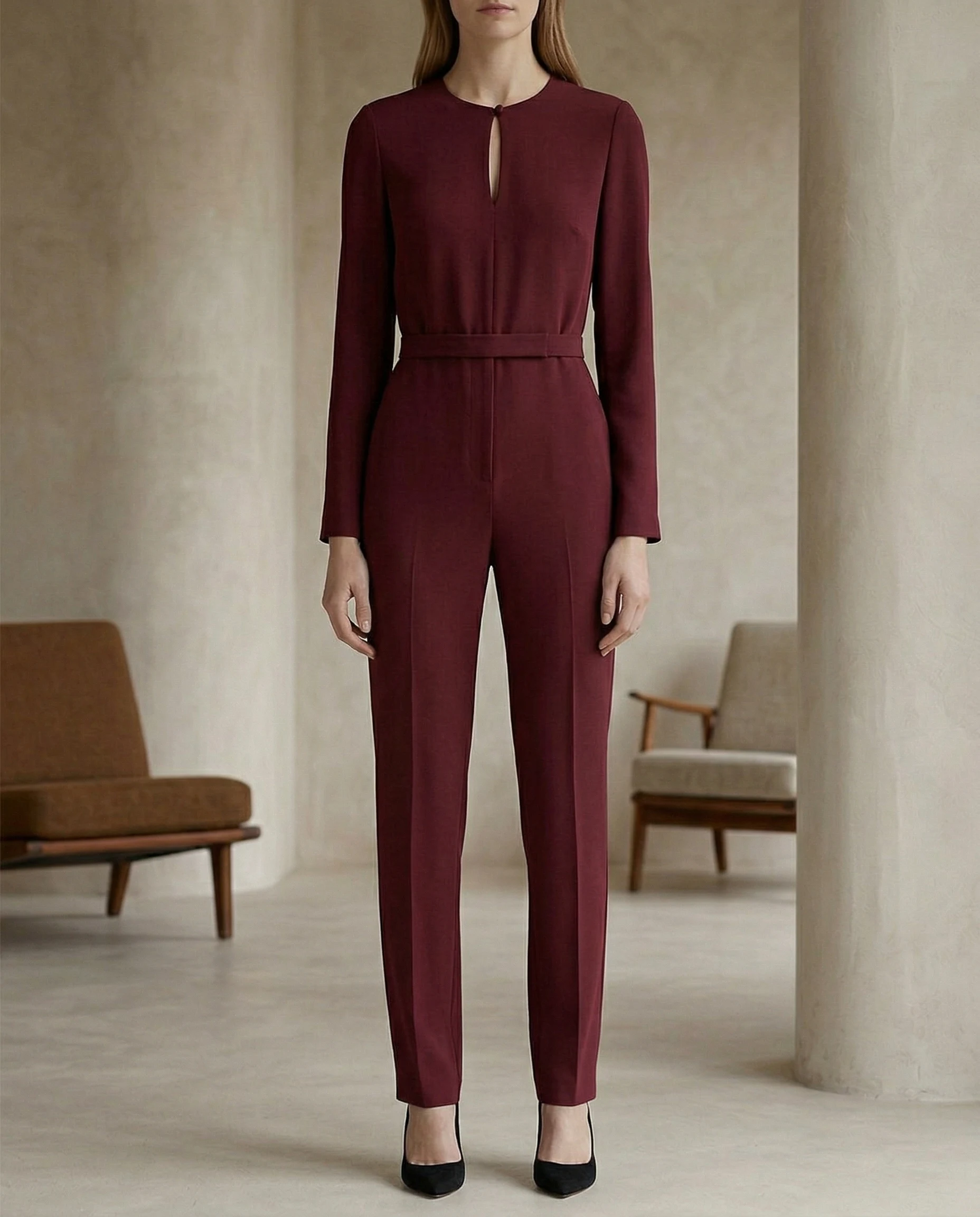plum jumpsuit