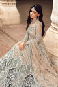 Beige & Emerald Green Embroidered Bridal Gown with Flared Skirt and Dupatta – Luxury Designer Wedding Dress 2.webp