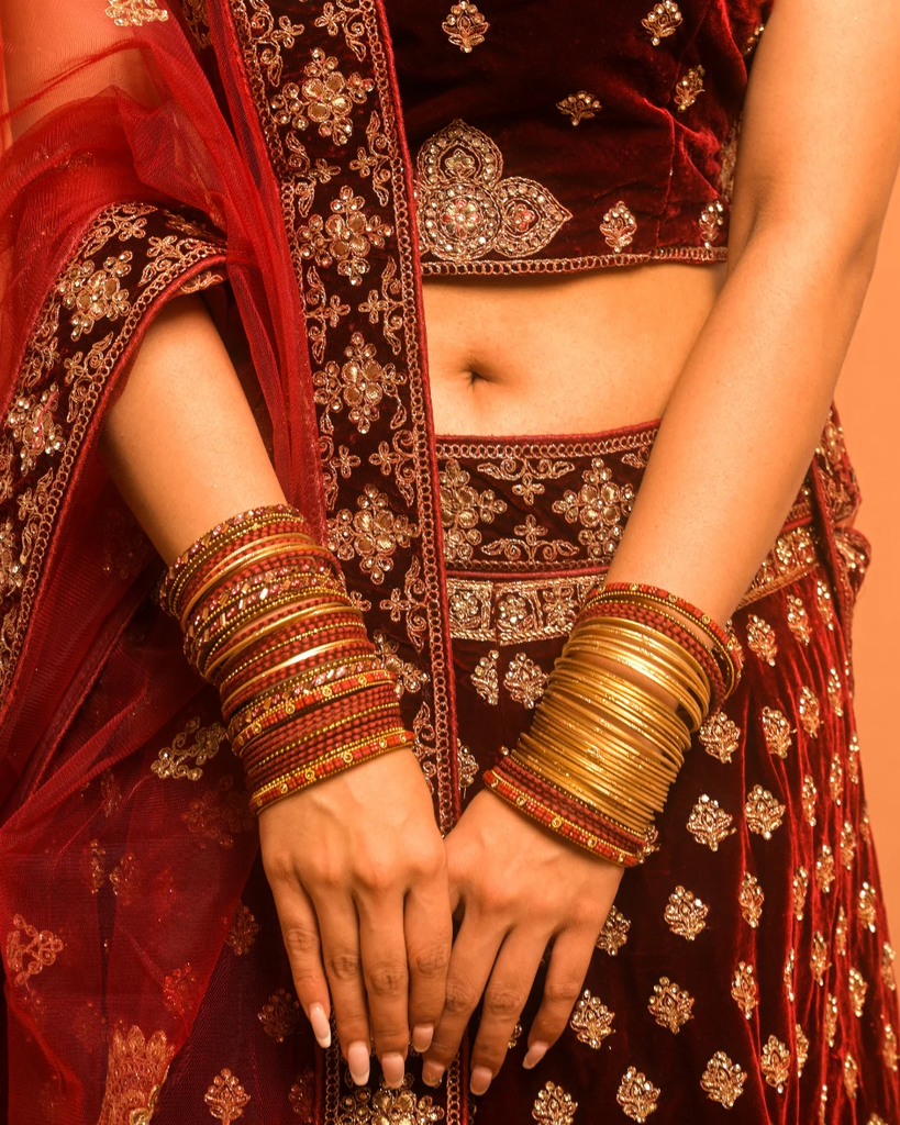 Maroon Velvet Lehenga for Party Wear with Heavy Embroidery & Net Dupatta | Designer Party Wear Outfit 2.webp