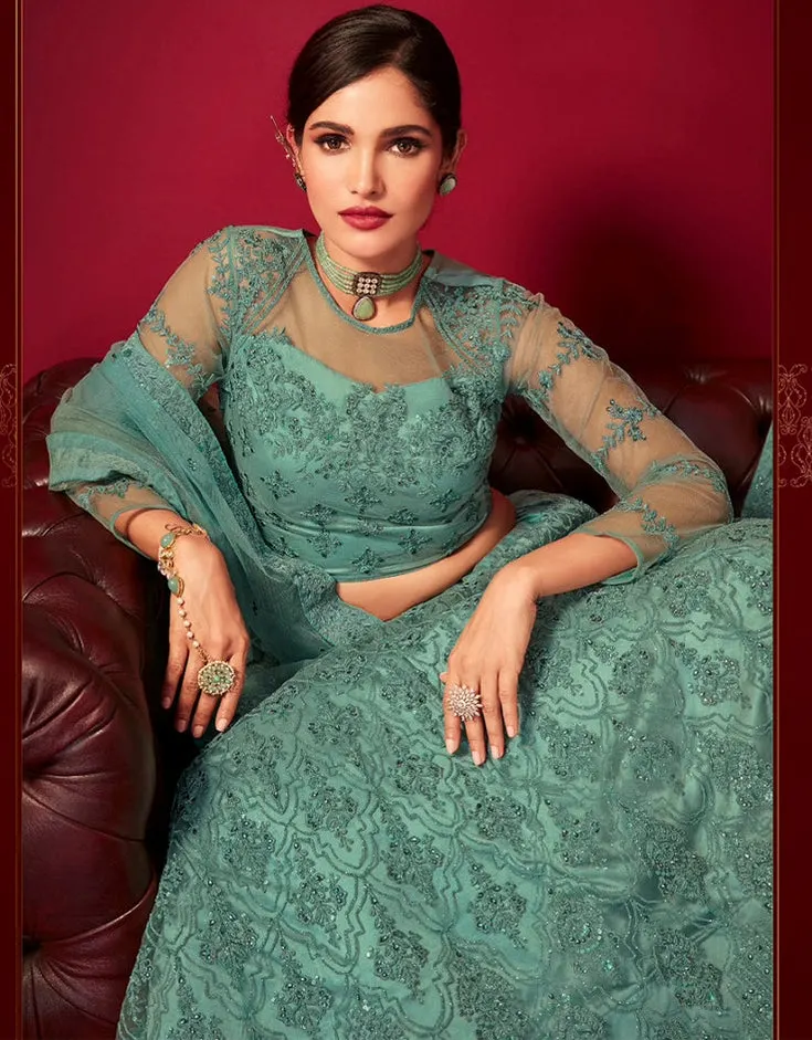 Silver Sage Embroidered Net Lehenga Choli 2.webp