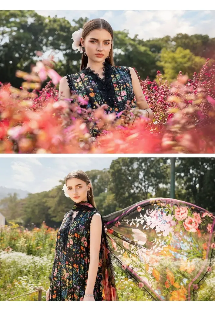 Black Multicolor Floral Printed Lawn Suit (2).webp