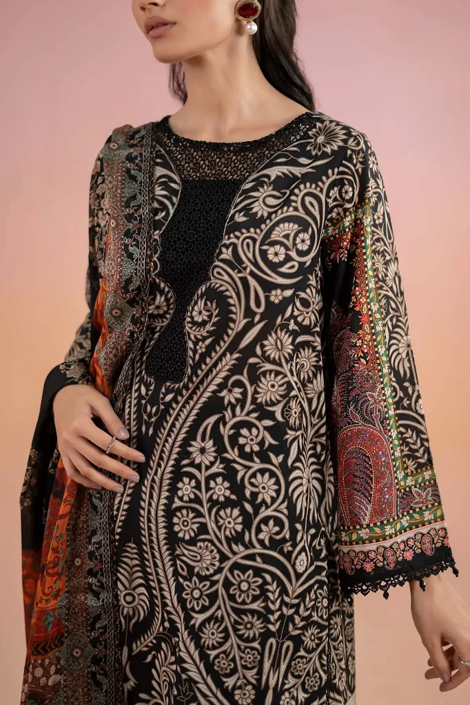 Black & Beige Paisley Printed Lawn Suit (4).webp