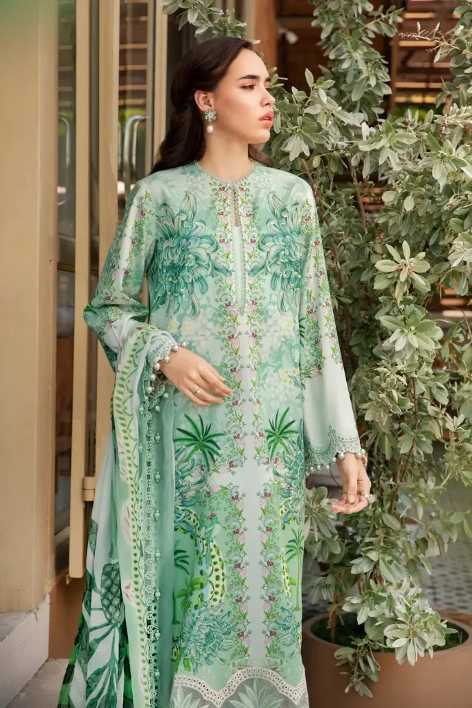 Mint Green Botanical Printed Lawn Suit (3).webp