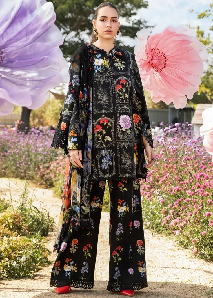 Black Floral Botanical Printed Lawn Suit (2).webp