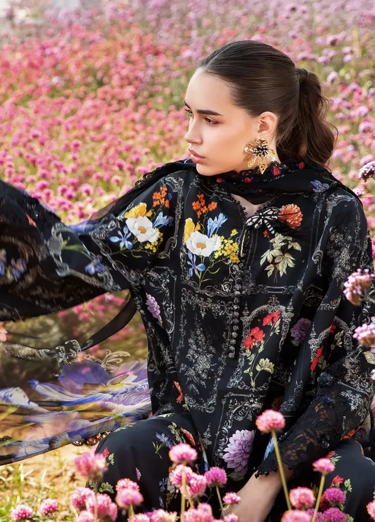 Black Floral Botanical Printed Lawn Suit (3).webp