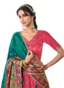 Pink & Green Banarasi Silk Lehenga Choli – Designer Festive Wear for Women