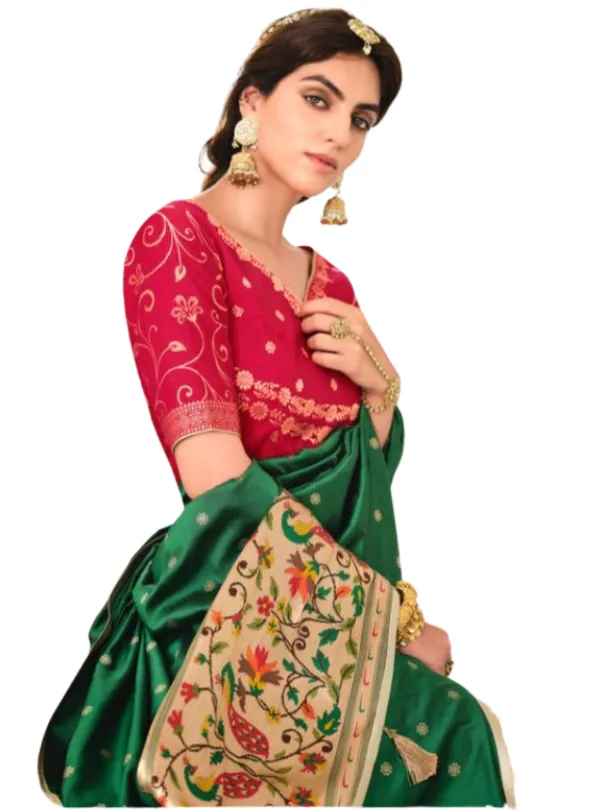 Designer Banarasi Silk Lehenga Choli – Elegant Wedding & Festive Ethnic Wear (S)