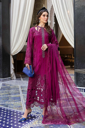 Royal Fuchsia Embroidered Designer Lawn Suit