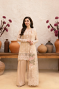 Beige Embroidered Luxury Lawn Suit