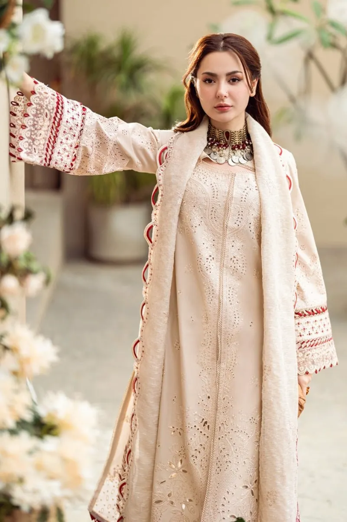 Nude Beige Contemporary Lawn Suit
