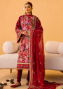 Crimson Red Festive Lawn Suit